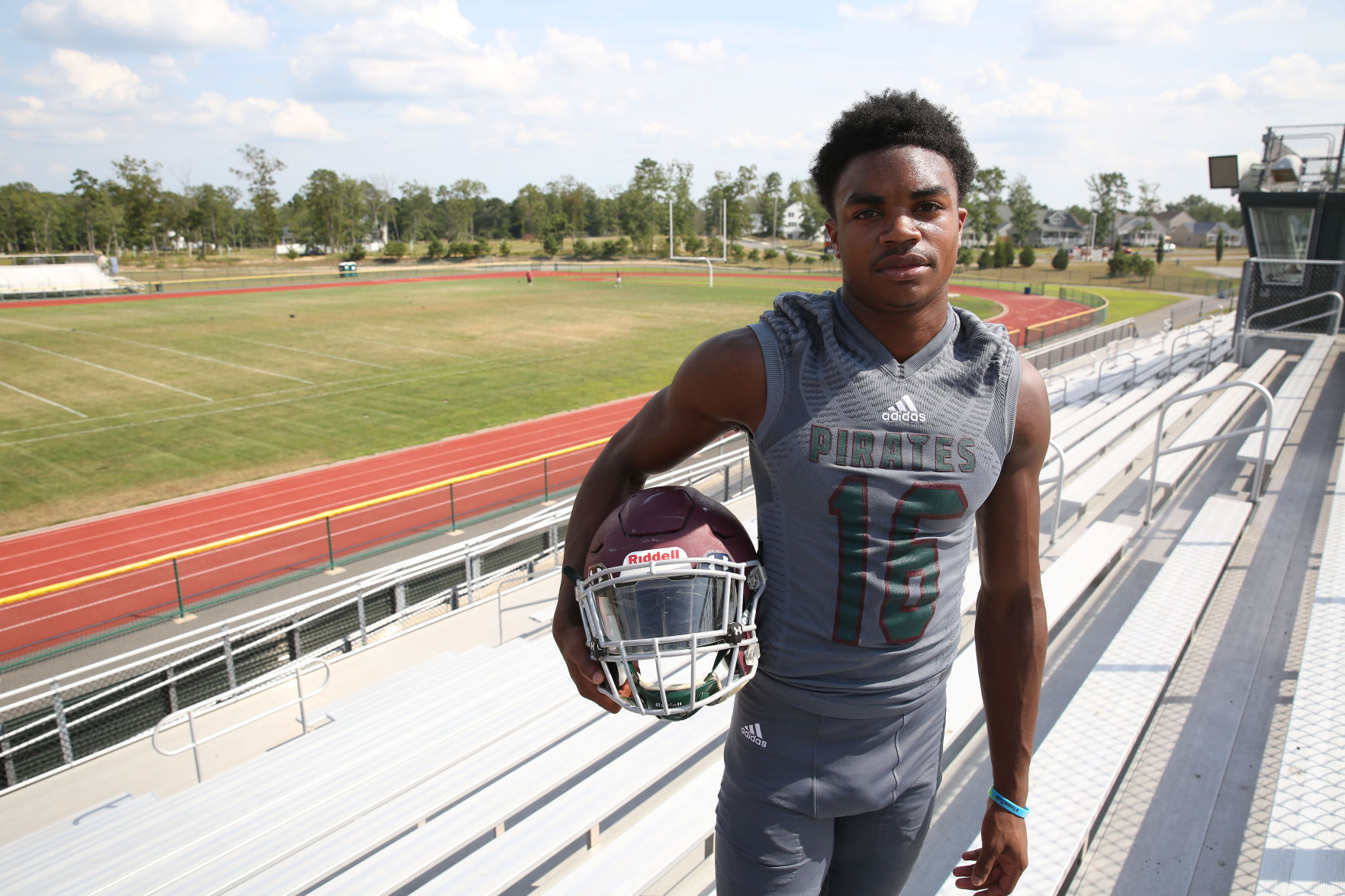 HS football cover shoot